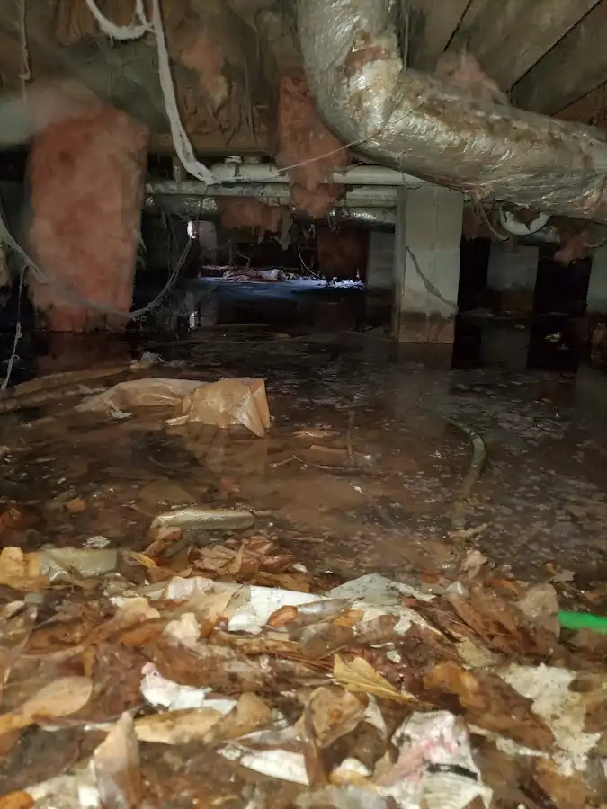 Crawl space flood assessment for Commercial Water Damage Restoration in Sparta